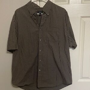 Van Heusen Men's Brown Checkered Casual Shirt